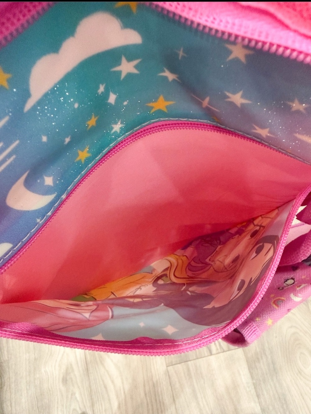 Disney Pink Princess Backpack Water Bottle Keychain and Lunch Bag - Picture 9 of 12